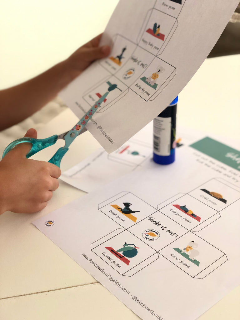 yoga dice to print and cut